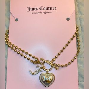 Juicy Couture Heart Dotted Pearled Necklace